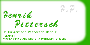 henrik pittersch business card